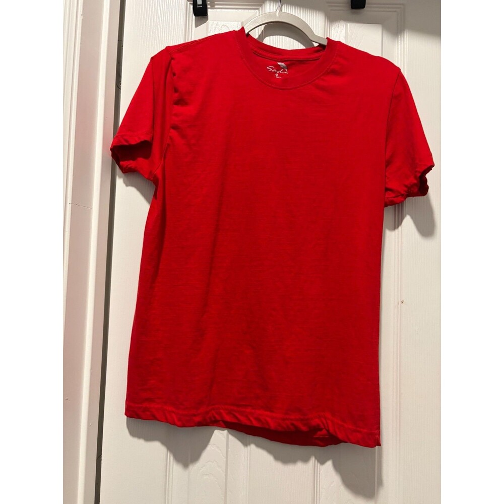 SADA Red Short Sleeve T‑Shirt Women’s Size S 100% Cotton